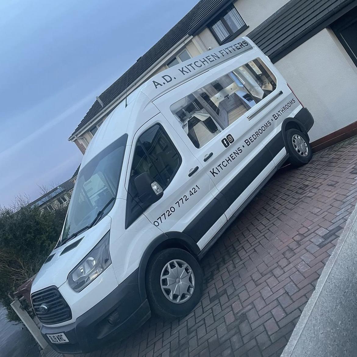 A.D. Kitchen Fitters van
